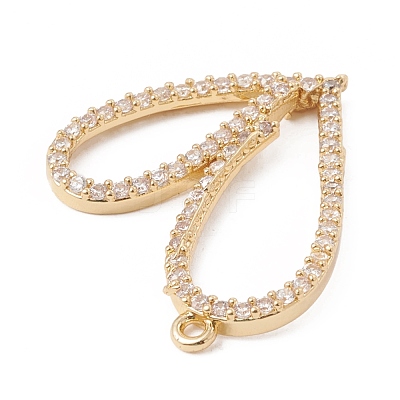 Eco-Friendly Rack Plating Brass Micro Pave Cubic Zirconia Pendants KK-F835-05G-1