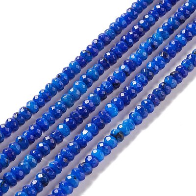 Dyed Natural Sesame Jasper/Kiwi Jasper Rondelle Beads Strands G-E316-A08-1