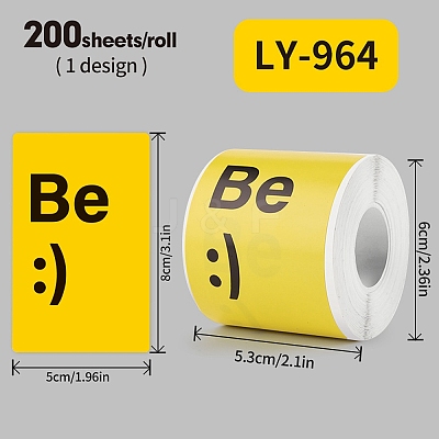 200Pcs Thank You Theme Stickers Roll DIY-M070-01C-1