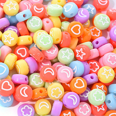 Opaque Acrylic Beads MACR-YW0001-18G-1