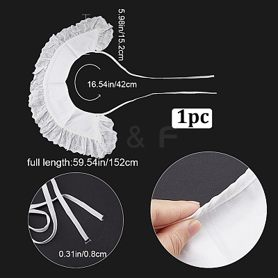 1Pc Detachable Polyester Lady's False Collars AJEW-GF0007-69-1