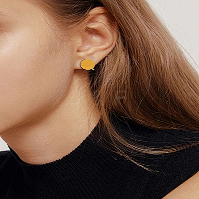2Pcs Stainless Steel Clip-on Earrings EJEW-LP0007-046G-1