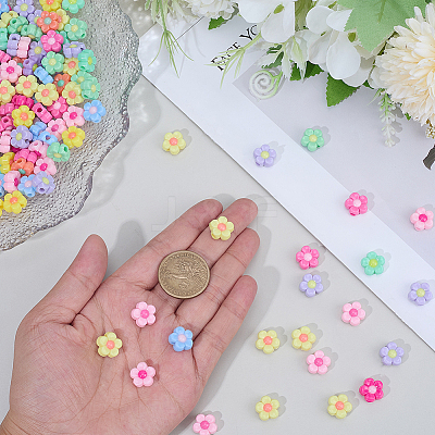 250Pcs Opaque Acrylic Beads OACR-SC0002-55-1