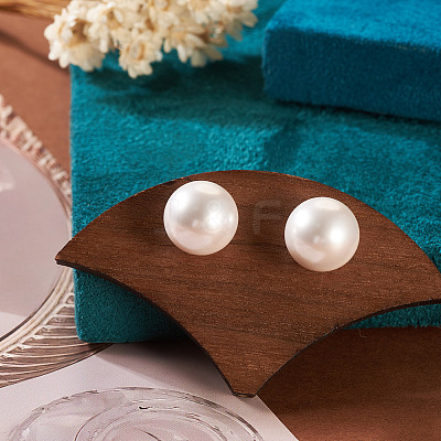 925 Sterling Silver Round Stud Earrings EJEW-TAC00030-02-1