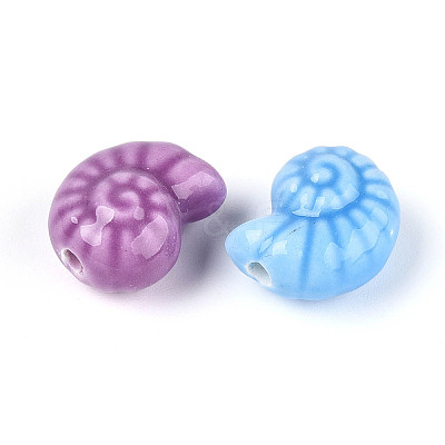 Glazed Porcelain Beads PORC-I028-02A-01-1