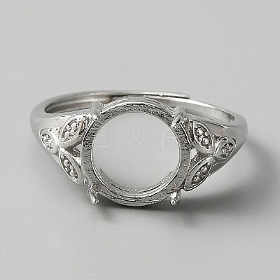 Adjustable Brass Solitaire Ring Settings FIND-WH0120-63B-1