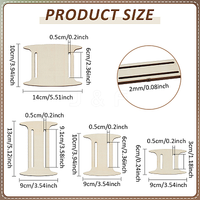 2 Sets Plywood Cloth Strip Shaft DIY-BC0015-14-1