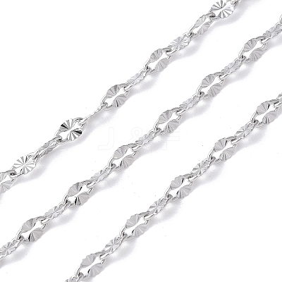 304 Stainless Steel Textured Dapped Chains CHS-G041-01P-1