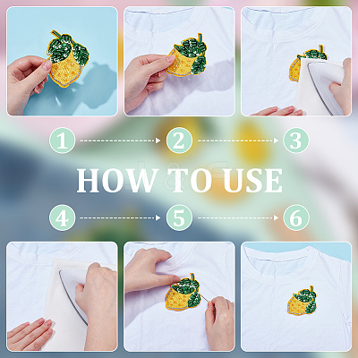 5Pcs 5 Styles Computerized Embroidery Cloth Iron on/Sew on Patches PATC-WR0001-29-1