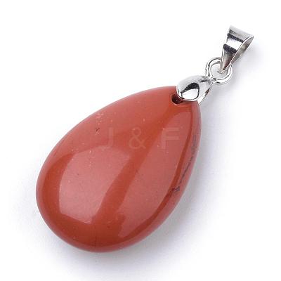 Natural Red Jasper Pendants G-S243-19-1
