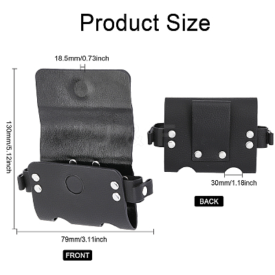 Imitation Leather Double Golf Ball Storage Bags AJEW-WH0258-576A-1
