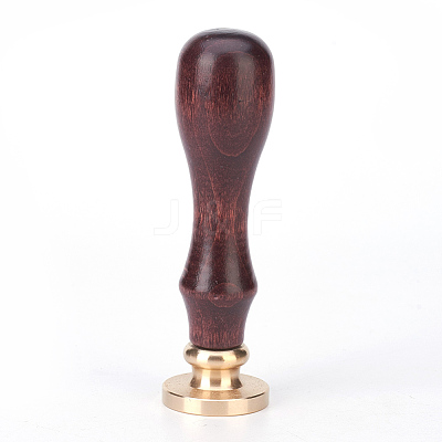 DIY Scrapbook Brass Wax Seal Stamps and Wood Handle AJEW-P068-A05-1