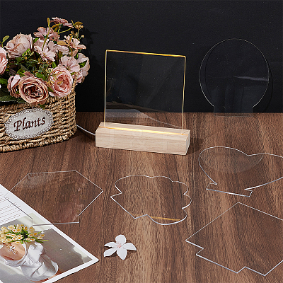 25Pcs 5 Styles Transparency Acrylic Board DIY-OC0015-84-1