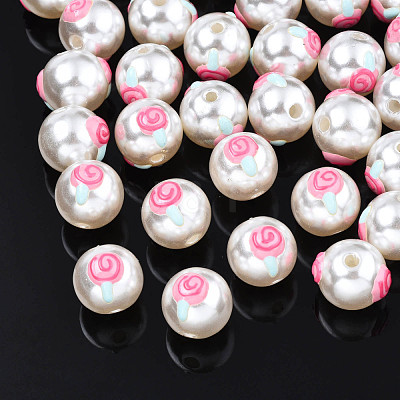 ABS Plastic Imitation Pearl Beads KY-N015-105-1