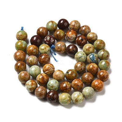 Natural Yellow Chrysocolla Beads Strands G-H298-A07-03-1