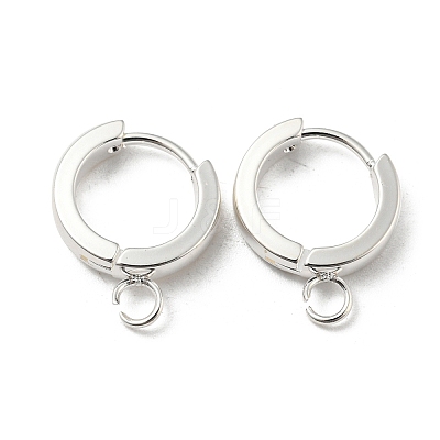 201 Stainless Steel Huggie Hoop Earrings Findings STAS-A167-01M-S-1