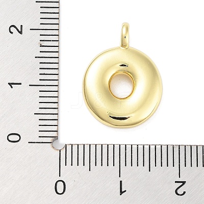 Rack Plating Brass Balloon Letter Pendants KK-C050-01G-O-1
