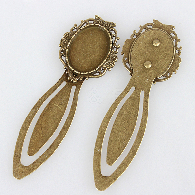 Iron Bookmark Cabochon Settings X-PALLOY-N0084-23AB-NF-1