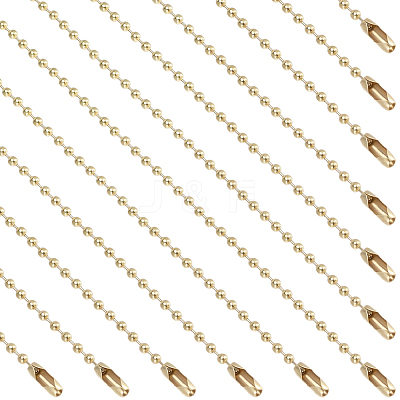 100Pcs Iron Ball Chains with Connectors IFIN-SP0001-67G-1