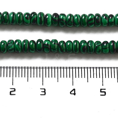 Synthetic Malachite Beads Strands G-K343-C15-01-1