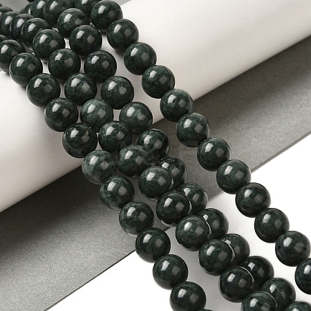 Natural Black Jade Beads Strands G-H067-A03-8MM-1