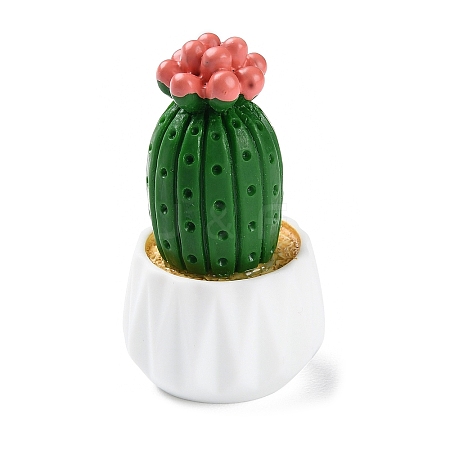 Resin Simulation Potted Cactus DJEW-F019-01B-1