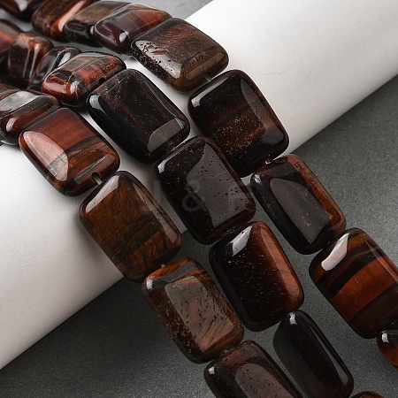 Dyed Natural Red Tiger Eye Beads Strands G-S386-A15-1