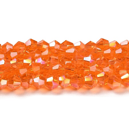 Transparent Electroplate Glass Beads Strands EGLA-A039-T2mm-B23-1