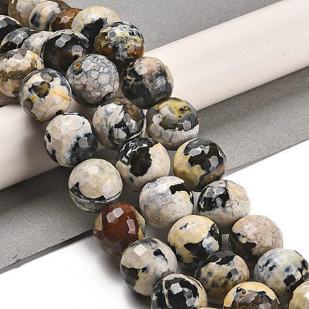 Natural Fire Crackle Agate Beads Strands G-L595-A02-01B-1