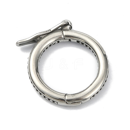 Tibetan Style 316 Surgical Stainless Steel Twister Clasps STAS-E191-07AS-02-1