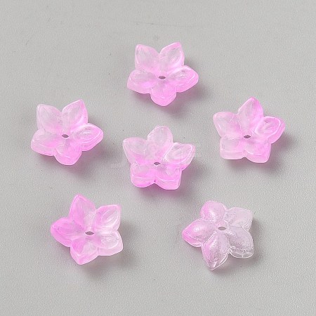 Baking Paint Handmade Lampwork Bead Cap LAMP-WH0009-21C-1