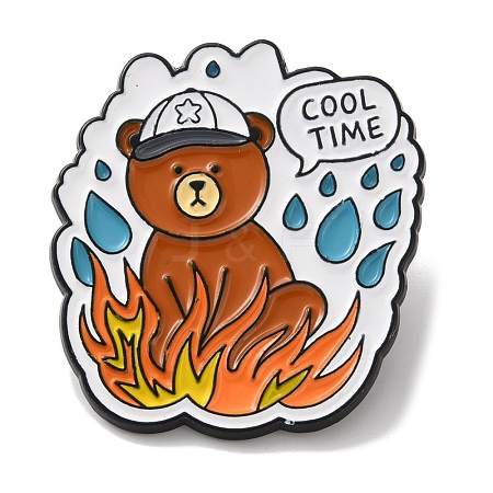 Flaming Animal Theme Enamel Brooches AL-I003-02EB-01-1