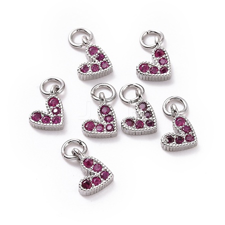 Brass Micro Pave Cubic Zirconia Charms LS-RB-I078-66P-01-NR-1