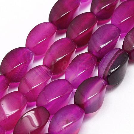 Natural Agate Beads Strands G-F344-12E-1