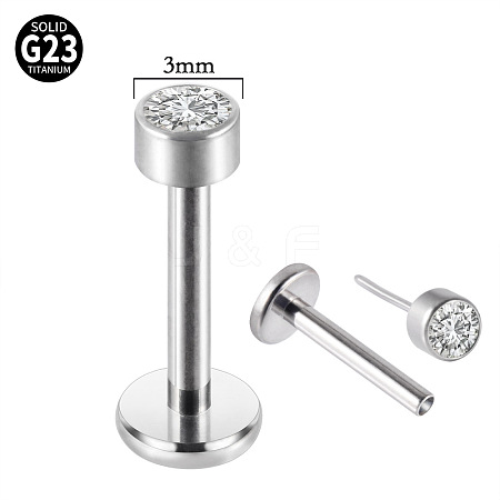 G23 Titanium Threadless Labrets WG192F4-01-1