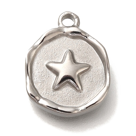 Anti-Tarnish 304 Stainless Steel Pendants STAS-P371-021P-04-1