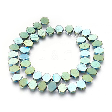 Electroplated Non-magnetic Synthetic Hematite Beads Strands G-P392-K03-1