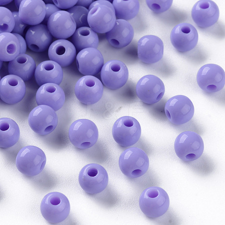 Opaque Acrylic Beads MACR-S370-C6mm-SS2114-1