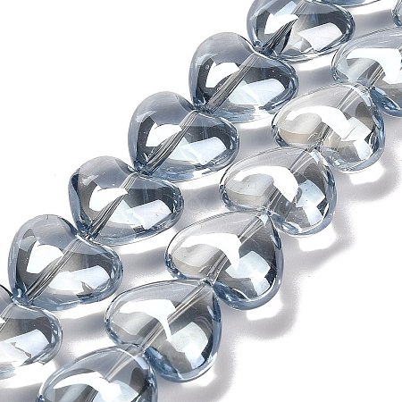 Electroplate Glass Beads Strands X-EGLA-B008-01A-PL01-1