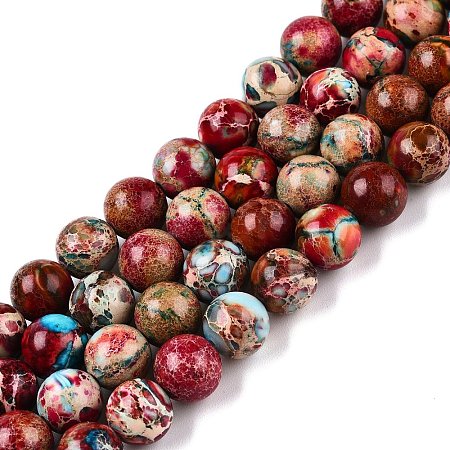 Natural Imperial Jasper Beads Strands G-N342-63H-1