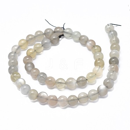 Natural Grey Moonstone Beads Strands G-F632-24-02-1