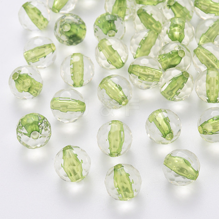 Transparent Acrylic Beads TACR-S154-10A-83-1