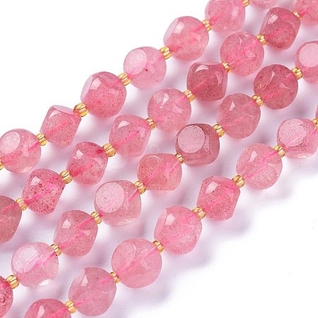 Natural Strawberry Quartz Beads Strands G-A030-B11-10mm-1