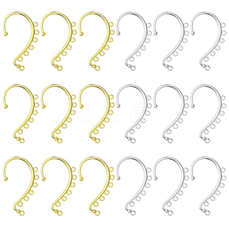 20Pcs 2 Colors Alloy Ear Cuff Findings PALLOY-CJ0002-62-1