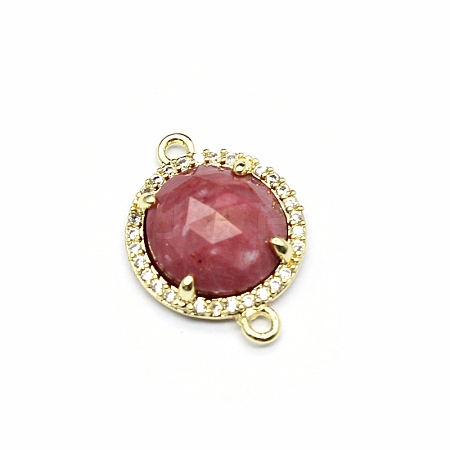 Natural Rhodonite Connector Charms PW-WGD2653-02-1