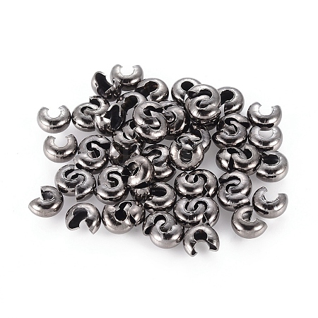 Iron Crimp Beads Covers LS-IFIN-H028-NFB-NF-1