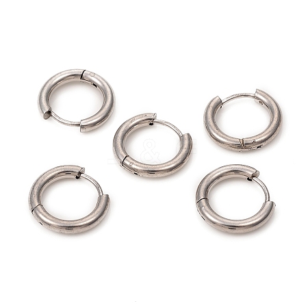 201 Stainless Steel Huggie Hoop Earrings EJEW-L250-01A-P-1