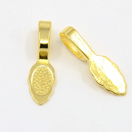 Tibetan Style Alloy Glue-on Flat Pad Bails LS-K0P9R011-1