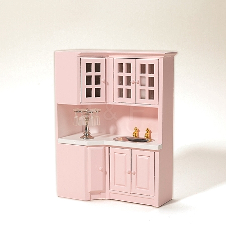 Mini Dollhouse Kitchen Pretend Play Table PW-WG838F5-01-1