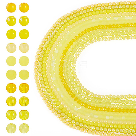 10 Strands 10 Styles Electroplate Opaque Glass Beads Strands GLAA-TA0003-60-1